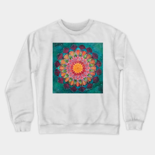 Green Mandala Crewneck Sweatshirt by amyliafaizalart